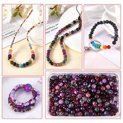 2 Bag Glass Round Beads Set JX547O-1