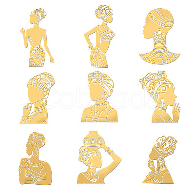 9Pcs 9 Styles Nickel Decoration Stickers DIY-WH0450-046-1