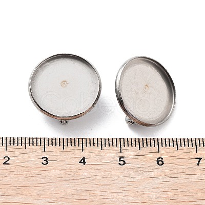 Non-Tarnish 304 Stainless Steel Brooch Base Settings FIND-D035-04C-P-1