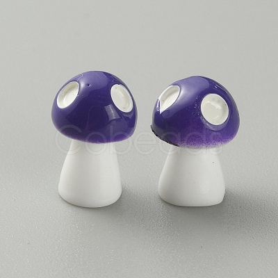 Mushroom Resin Display Ornaments DJEW-WH0015-83C-1