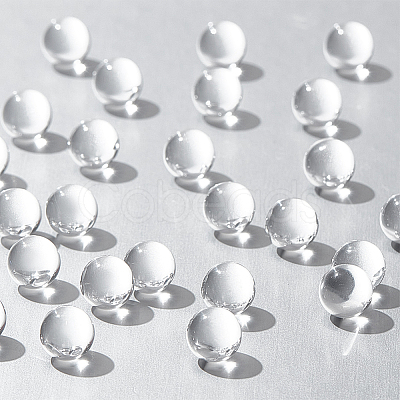 100Pcs Natural Quartz Sphere Beads G-NB0005-51A-1