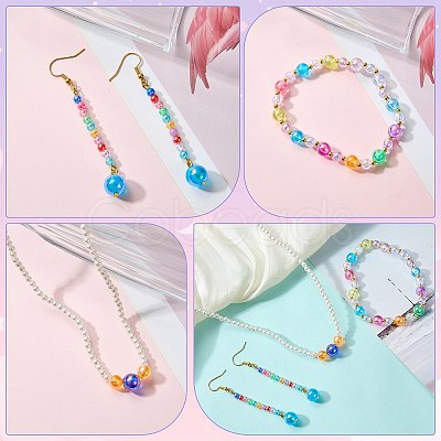 1000Pcs UV Plating Transparent Acrylic Beads OACR-SZ0001-55-1