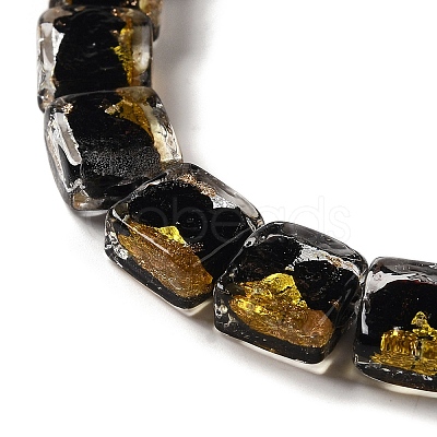 Handmade Gold Foil and Silver Foil Lampwork Beads FOIL-C001-01C-09-1