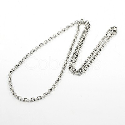 Tarnish Resistant 304 Stainless Steel Necklaces LS-NJEW-F027-40-3.5mm-1
