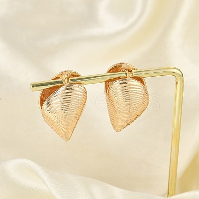 Brass Hoop Earrings for Women EJEW-U041-06G-1