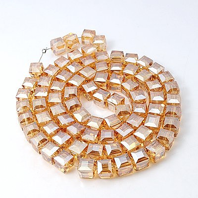 Electorplated Glass Beads EGLA-E006-3H-1