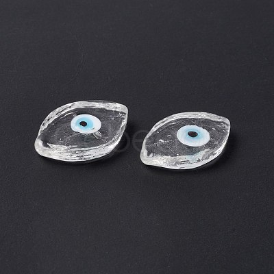 Handmade Evil Eye Lampwork Cabochons LAMP-F025-06A-1