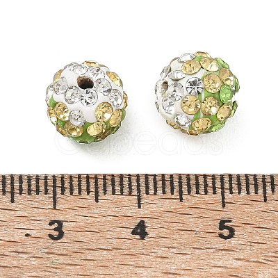 Handmade Polymer Clay Rhinestone Beads RB-CBAFAF8-01D-1