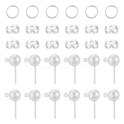 20Pcs Brass Ball Post Ear Studs KK-TA0008-98-1