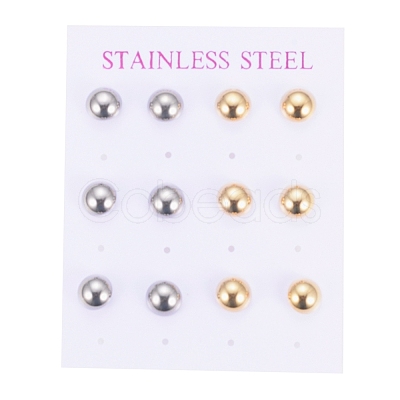 304 Stainless Steel Stud Earrings EJEW-I236-01-1