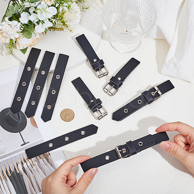 6 Pairs PU Leather Sew-On Toggle Buckles DIY-GF0012-87B-1
