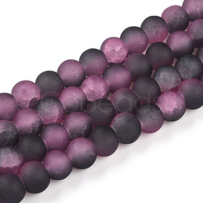 Crackle Glass Beads Strands GLAA-N009-6mm-09-1