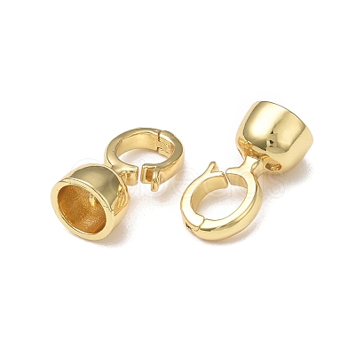 Rack Plating Brass Fold Over Clasps KK-E080-04G-1