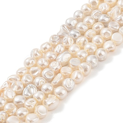 Electroplated Shell Pearl Beads Strands BSHE-C006-01C-1