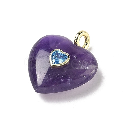 Natural Amethyst Pendants G-C274-04F-1