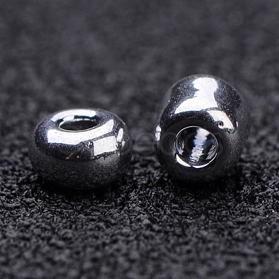 8/0 Electroplate Glass Seed Beads SEED-Q004-02-1