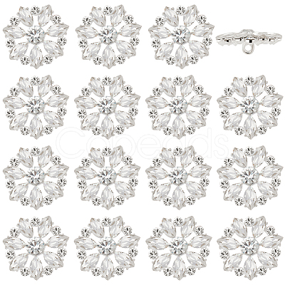 12Pcs 1-Hole Alloy Shank Buttons BUTT-FG0001-29-1