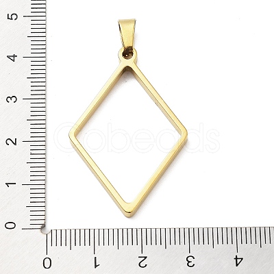 304 Stainless Steel Open Back Bezel Pendants STAS-Z091-05G-01-1