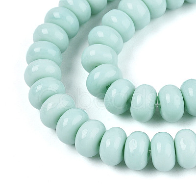 Opaque Solid Color Glass Beads Strands GLAA-ZX008-8mm-18A-1