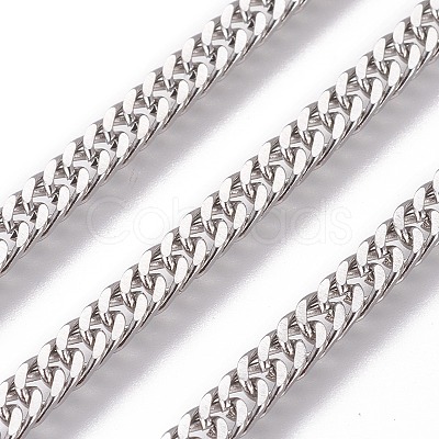 Tarnish Resistant 304 Stainless Steel Cuban Link Chains CHS-E018-13P-1
