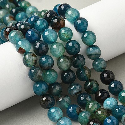Natural Agate Beads Strands X-G-M437-C01-01W-1