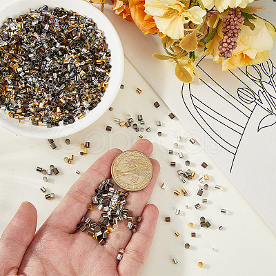 4500Pcs 15 Styles Brass Crimp Beads KK-PA0001-08-1