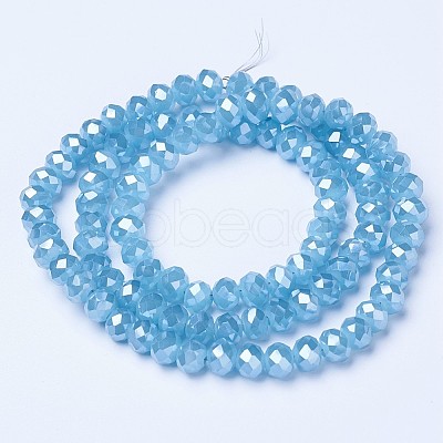 Electroplate Glass Beads Strands EGLA-A034-J4mm-A06-1