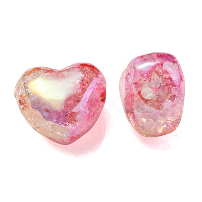 Transparent Crackle Acrylic Beads OACR-P010-14A-1
