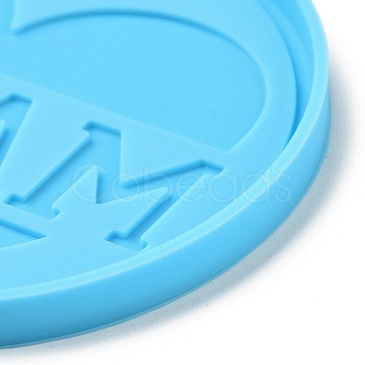 DIY Mother's Day Theme Flat Round Pendant Silicone Molds SIMO-H010-02B-1