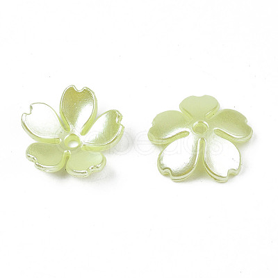 Spray Paint ABS Plastic Imitation Pearl Beads X-MACR-N013-002-1
