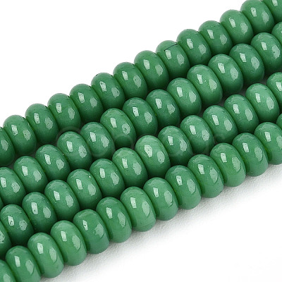 Opaque Solid Color Glass Beads Strands GLAA-ZX008-4mm-18C-1