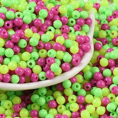 Opaque Acrylic Beads X1-OACR-H118-07B-01-1