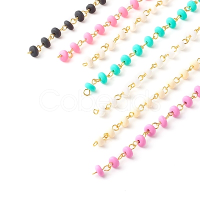 Handmade Polymer Clay Beaded Chain AJEW-JB00999-1