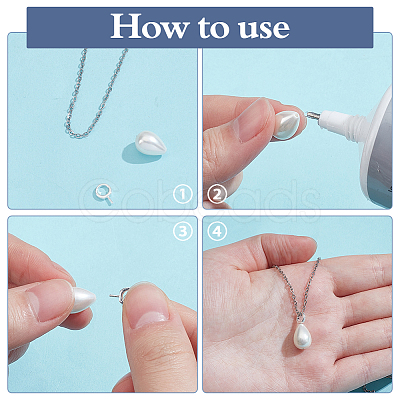 96Pcs 8 Colors 201 Stainless Steel Peg Bails Pendants STAS-ME0002-95-1