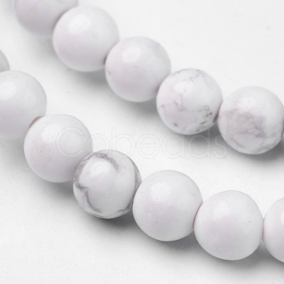 Natural Howlite Beads Strands G-D809-10-6mm-1