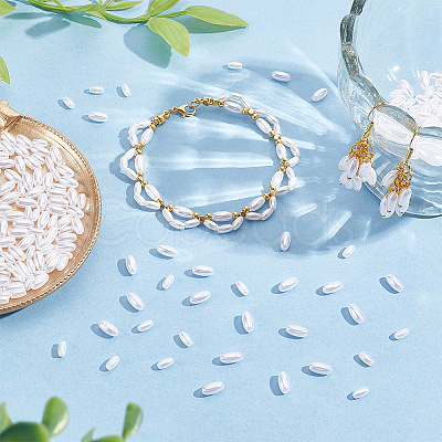 1500Pcs 2 Styles Rice Imitation Pearl Acrylic Beads OACR-FG0001-36-1