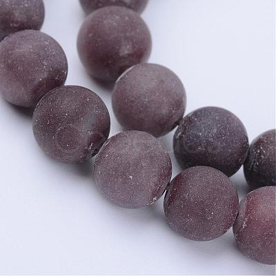 Natural Purple Aventurine Beads Strands G-Q462-8mm-15-1