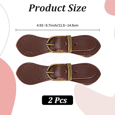 CutHollow 2Pcs Leather Toggle Buckle AJEW-CL0001-26C-1