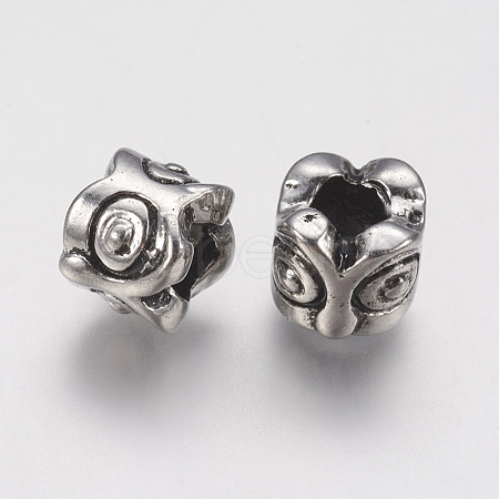 Ion Plating(IP) 304 Stainless Steel European Beads STAS-J022-138AS-1