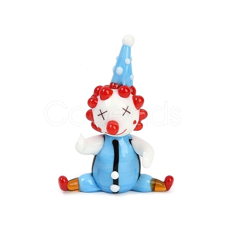 Handmade Lampwork Clown Display Decorations LAMP-Q005-12M-1