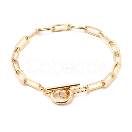 Brass Paperclip Chain Bracelets BJEW-JB05736-1