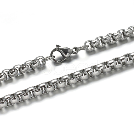 Tarnish Resistant 304 Stainless Steel Box Chains Necklaces NJEW-I074-12-1