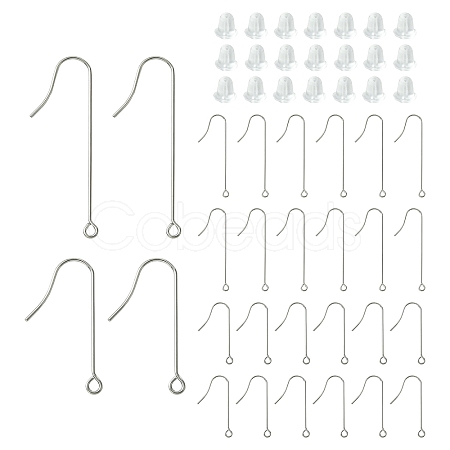 100Pcs 3 Styles 316 Surgical Stainless Steel Earring Hooks FIND-YW0005-50-1