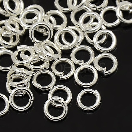 Silver Color Plated Brass Open Jump Rings X-JRC10MM-S-1