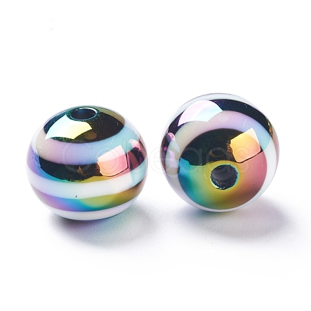 Stripe Resin Beads RESI-B014-01B-05-1
