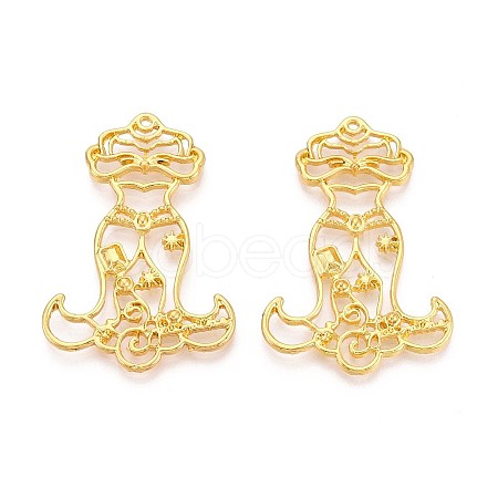 Alloy Open Back Bezel Big Pendants PALLOY-CJC0004-14G-1