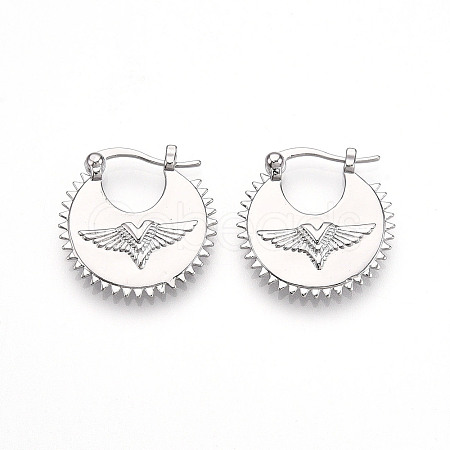 Brass Clip-on Earring for Women KK-T074-59P-1
