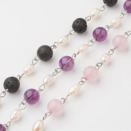 Handmade Chains for Necklaces Bracelets Making AJEW-JB00261-1