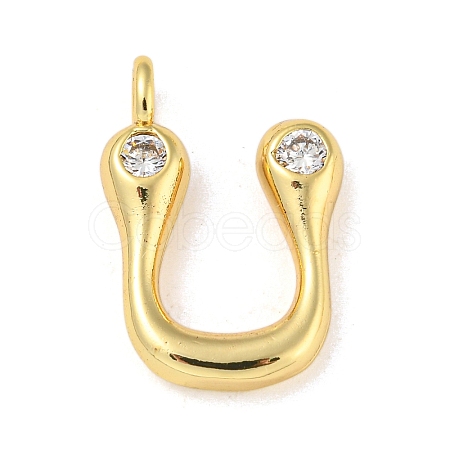 Rack Plating Brass Micro Pave Cubic Zirconia Pendants KK-A200-24G-U-1