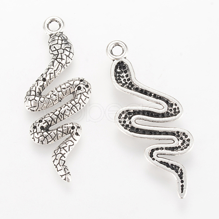 Tibetan Style Alloy Pendants TIBEP-Q064-37AS-RS-1